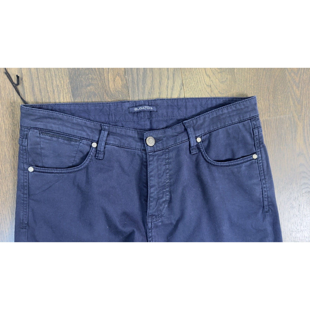 New Bugatchi Solid Flat Front Chino Pants Contemp… - image 3